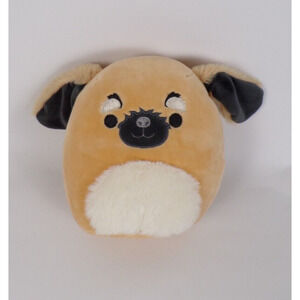 Squishmallow Bobzi the Pekingese Dog Stuffed Animal Plush 8" Brown Kellytoy
